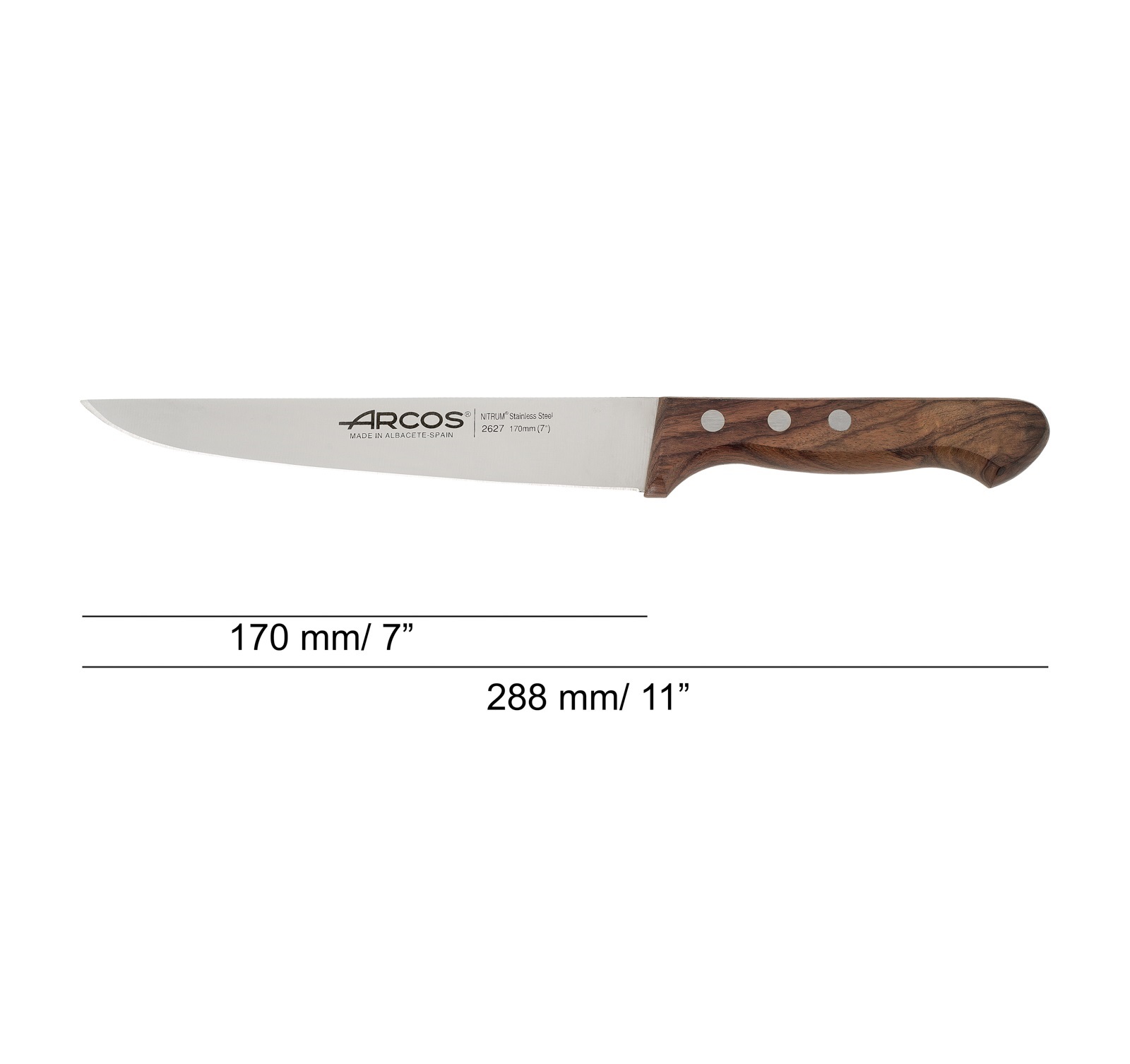 Coltello da cucina Arcos Atlántico con manico in palissandro e lama da 170 mm