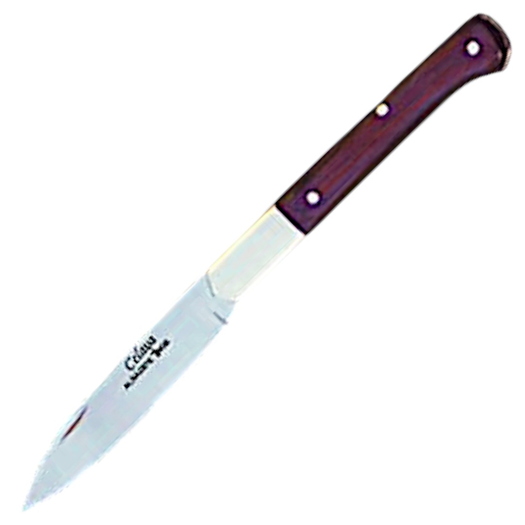 Navaja clásica Cabritera con mango de madera roja y hoja de 9 cm