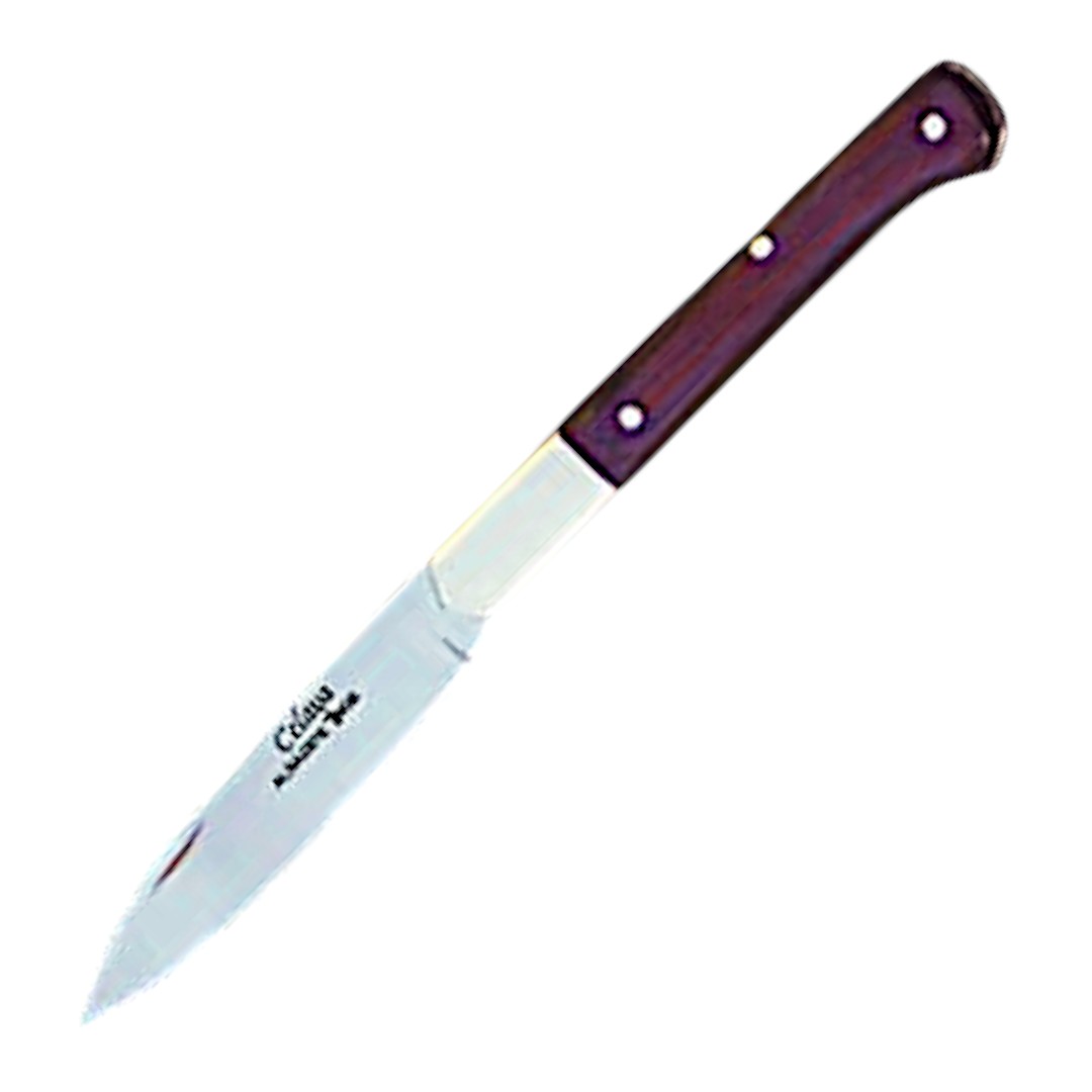 Navaja clásica Cabritera con mango de madera roja y hoja de 8 cm