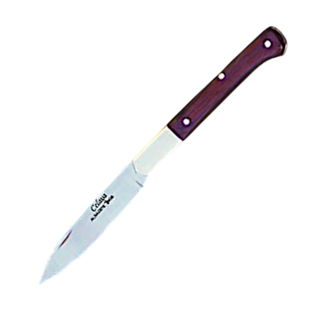 Navaja clásica Cabritera con mango de madera roja y hoja de 7 cm