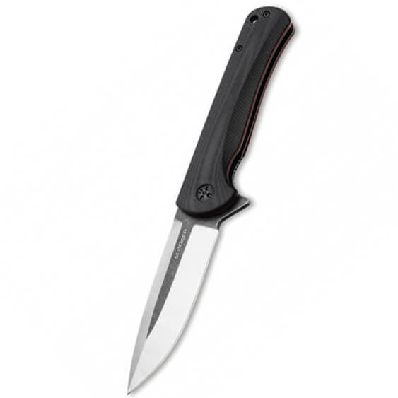 Taktisches taschenmesser mit sperrvorrichtung und roten details