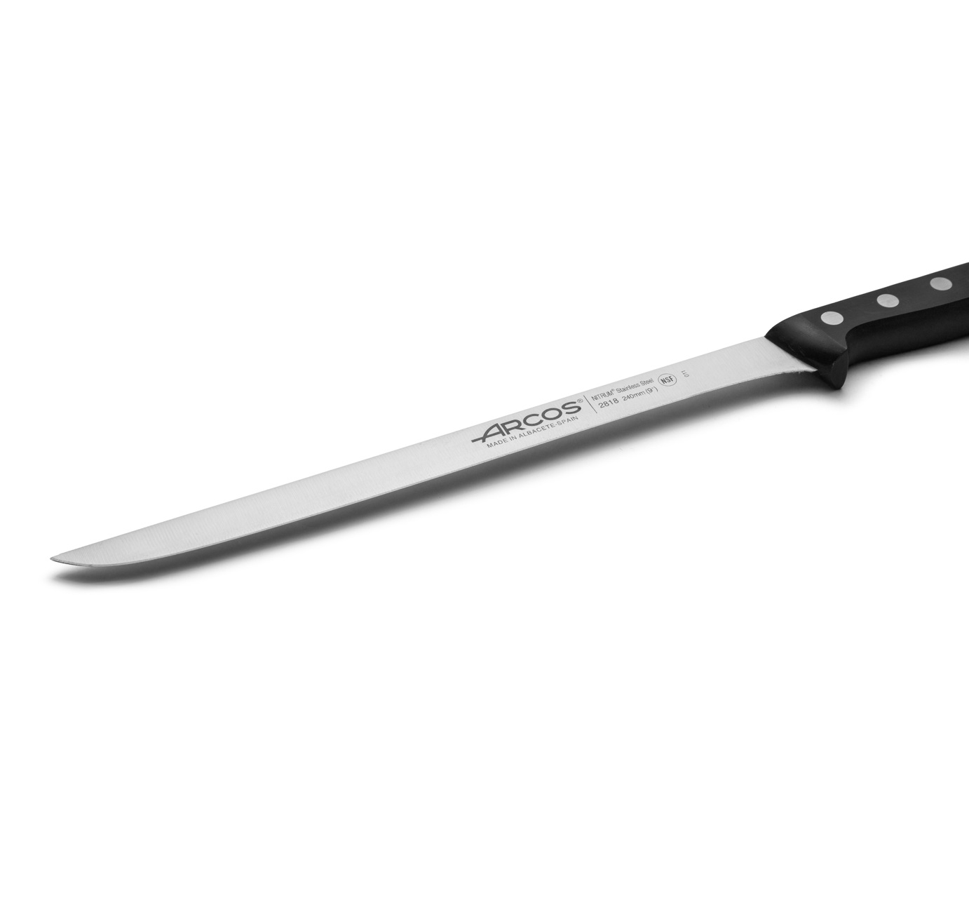 Faca de presunto Arcos com lâmina de 24 cm, série Universal, e cabo em polioximetileno