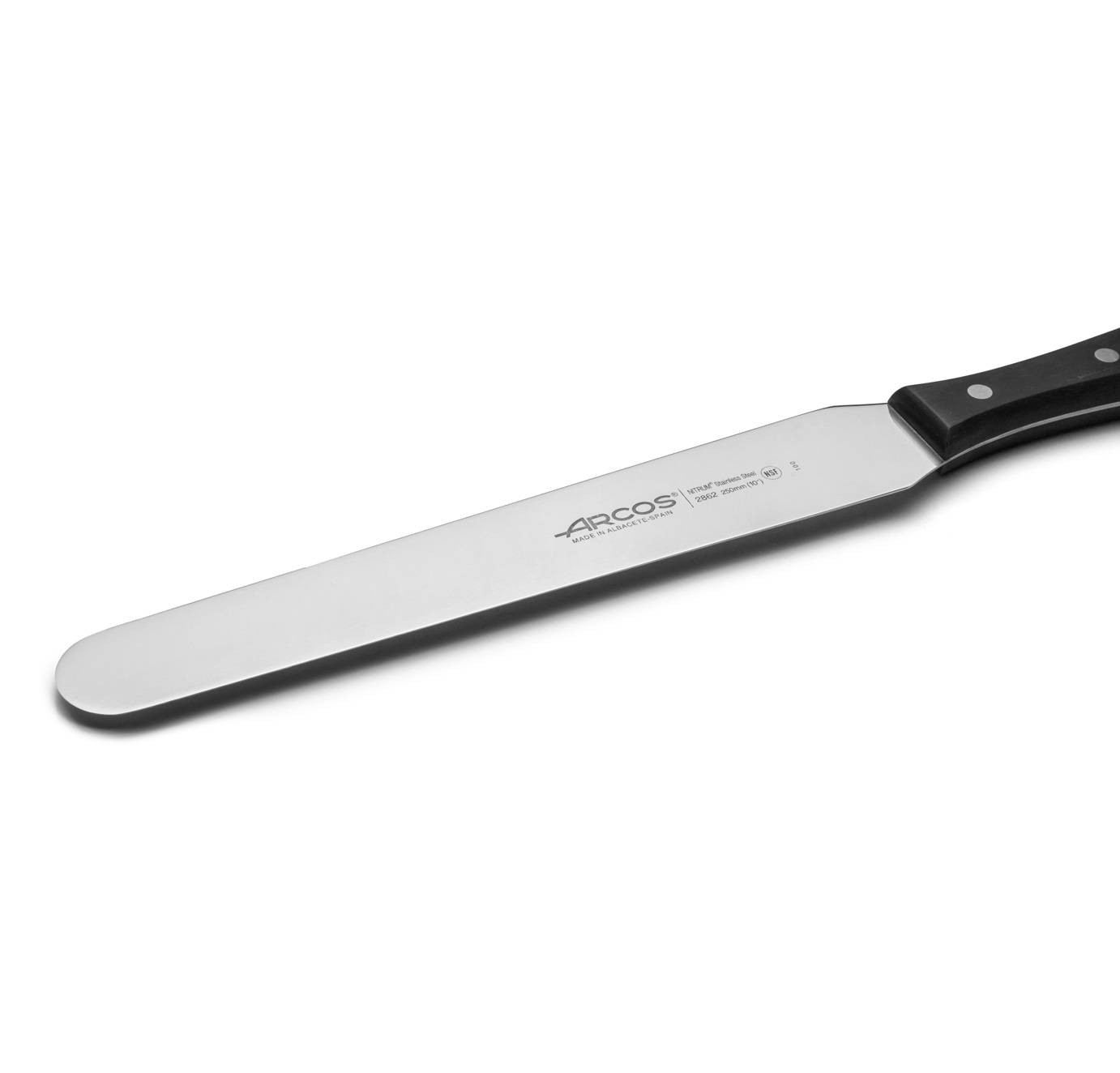 Arcos Teigspatel mit 250 mm Klinge, Serie Universal, mit schwarzem Polyoxymethylen-Griff