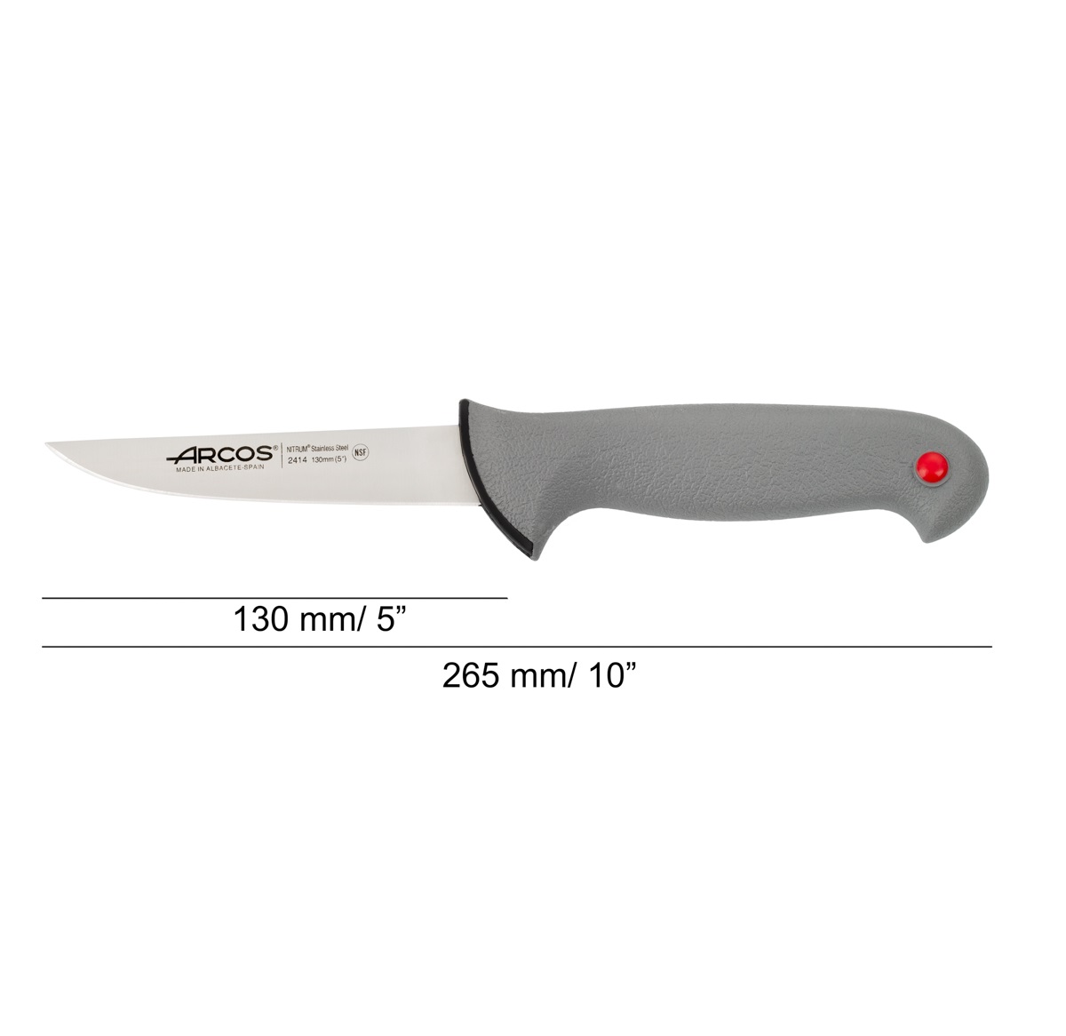 Cuchillo carnicero Arcos con hoja de 13 cm Colour prof mango doble inyección negro