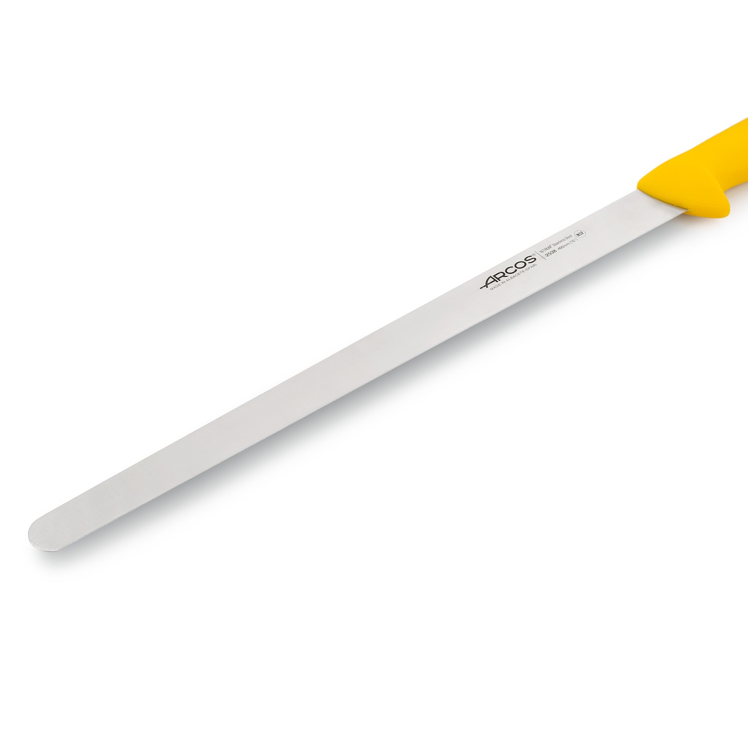 Faca para carne Arcos série 2900 com lâmina de 40 cm e cabo em polipropileno.