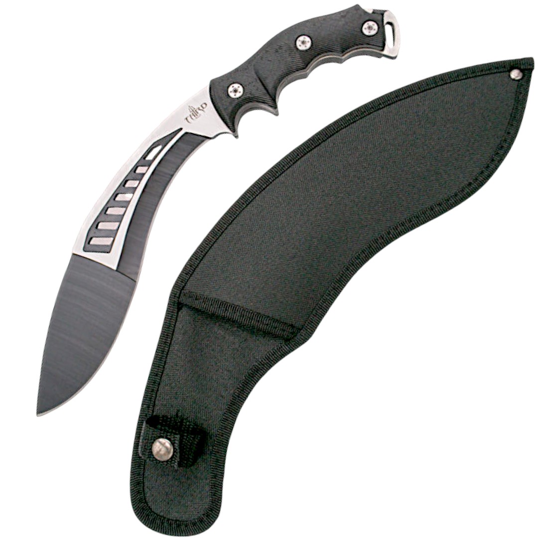 Machette Kukri avec manche en ABS noir et lame en acier 420
