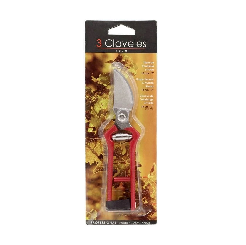Tijera vendimia y poda 18 cm forjadas en caliente 3 Claveles