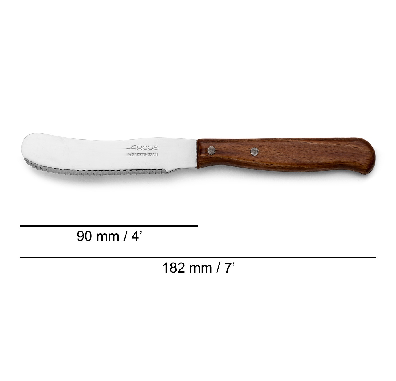Arcos Latin Series Butter Knife with Wooden Handle and 90mm Blade (Blister)