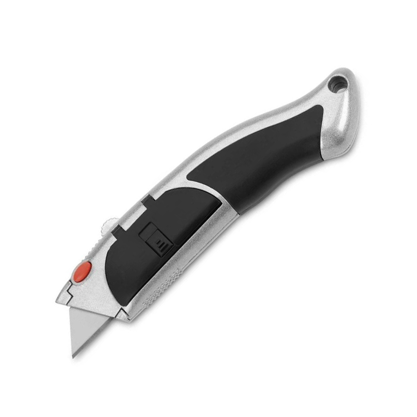 Cutter retráctil con cargador automático y mango de zinc 3 Clav...