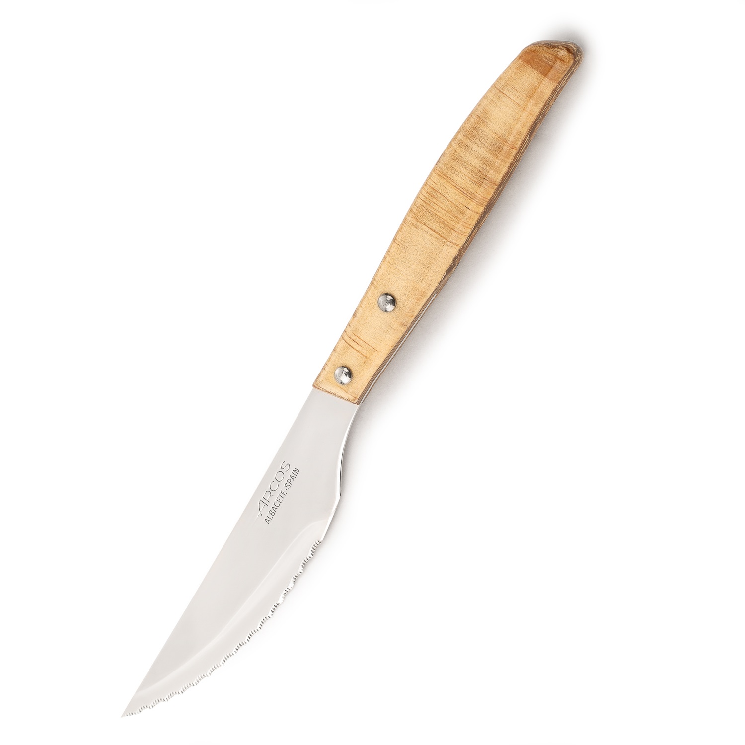12 coltelli da bistecca Arcos da 220 mm con manico in legno compr...