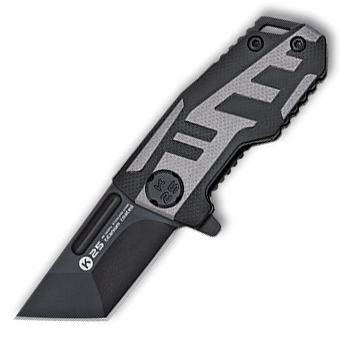 Navaja tactica K25 con hoja de punta cortada
