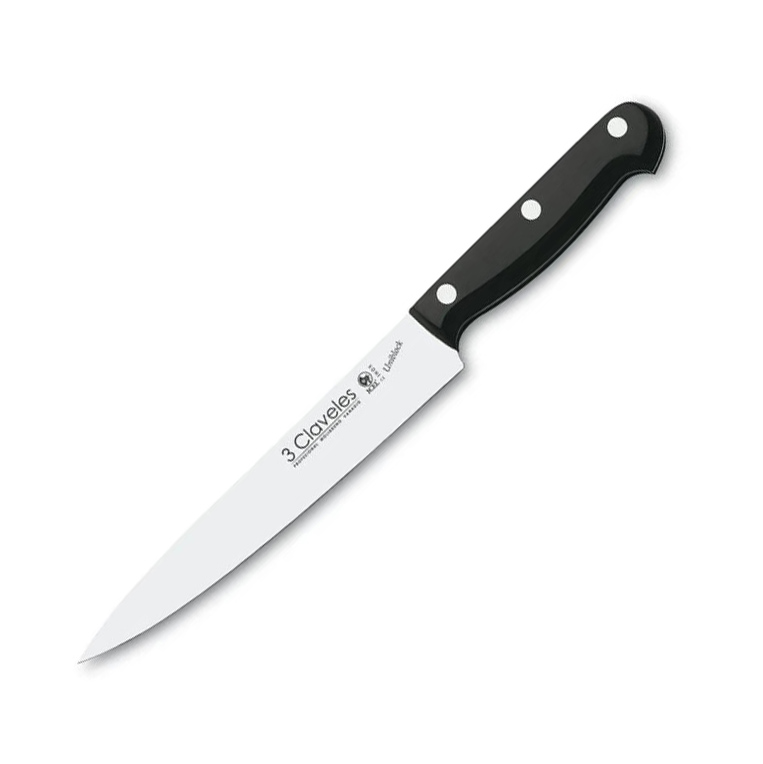 Cuchillo fileteador con hoja de 17 cm con mango de POM 3 Claveles...