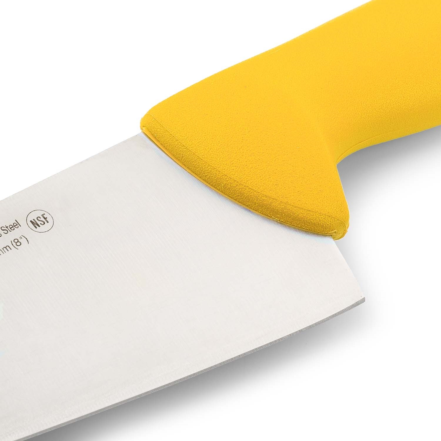 Cuchillo cocinero ancho con hoja de 20 cm y mango de plástico de colores