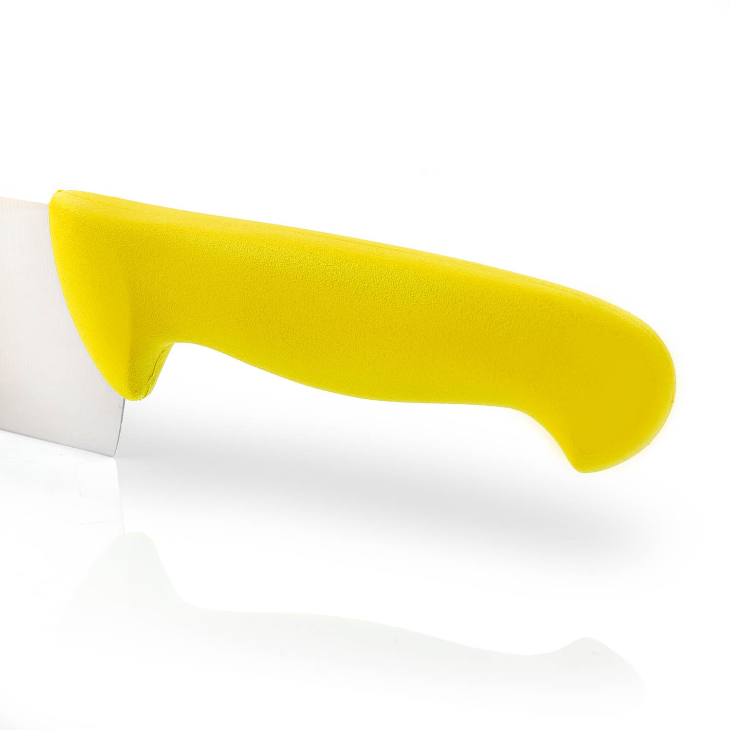 Coltello da chef largo con lama da 25 cm e manico in plastica colorata