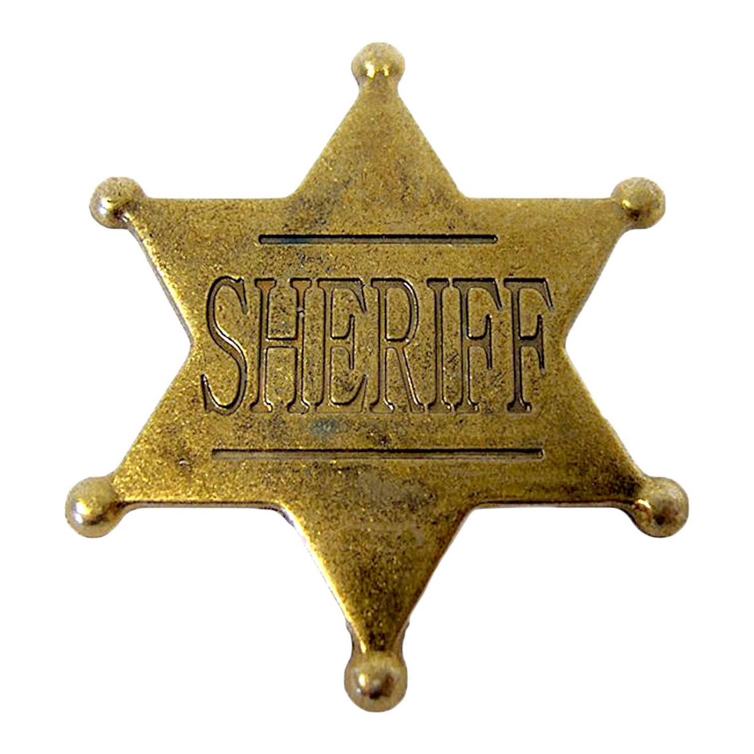 6-zackige Sheriff-Plakette, 4,5 cm