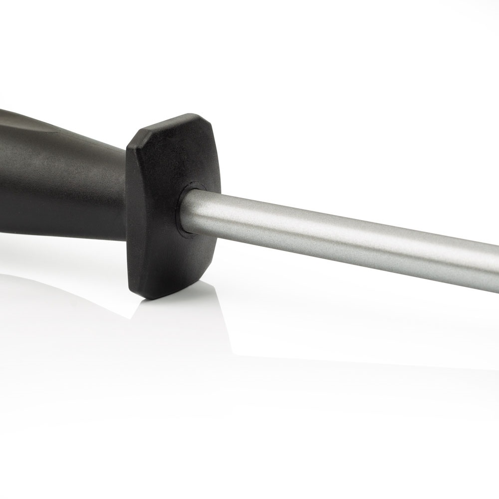 Affûteur Arcos 230 x 10 mm à revêtement diamant, manche et crochet en polypropylène noir