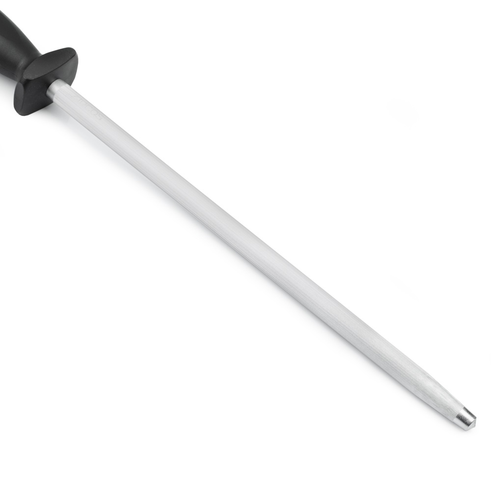 Affûteur Arcos 300 x 13 mm en acier au carbone chromé avec manche et crochet en polypropylène noir