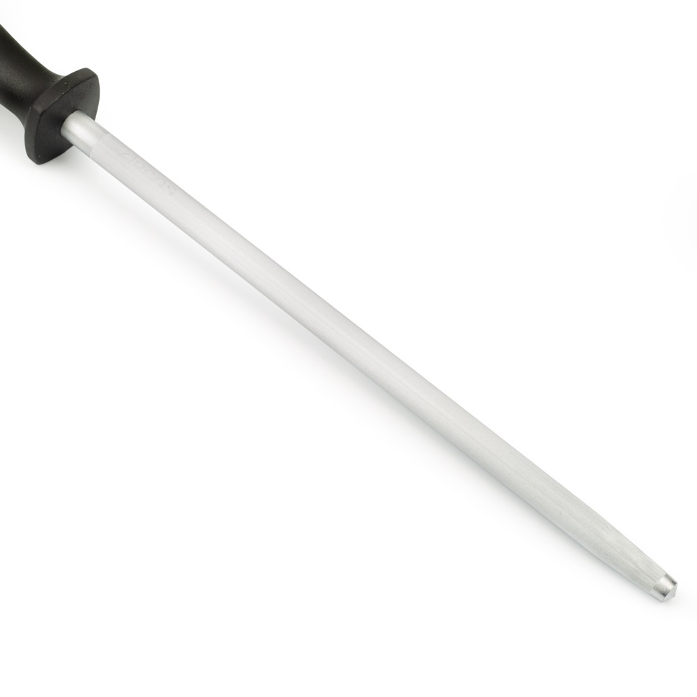 Affûteur Arcos 230 x 10 mm en acier au carbone chromé avec manche en polypropylène noir