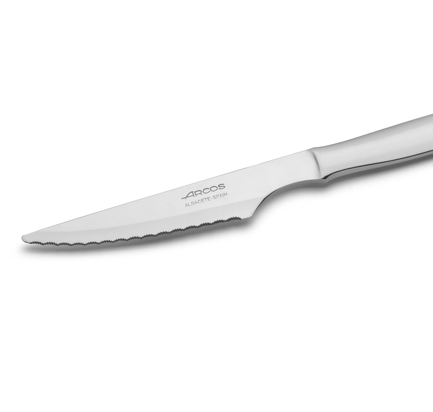 Arcos 6-teiliges Set gezahnter Tafelmesser aus einteiligem Edelstahl