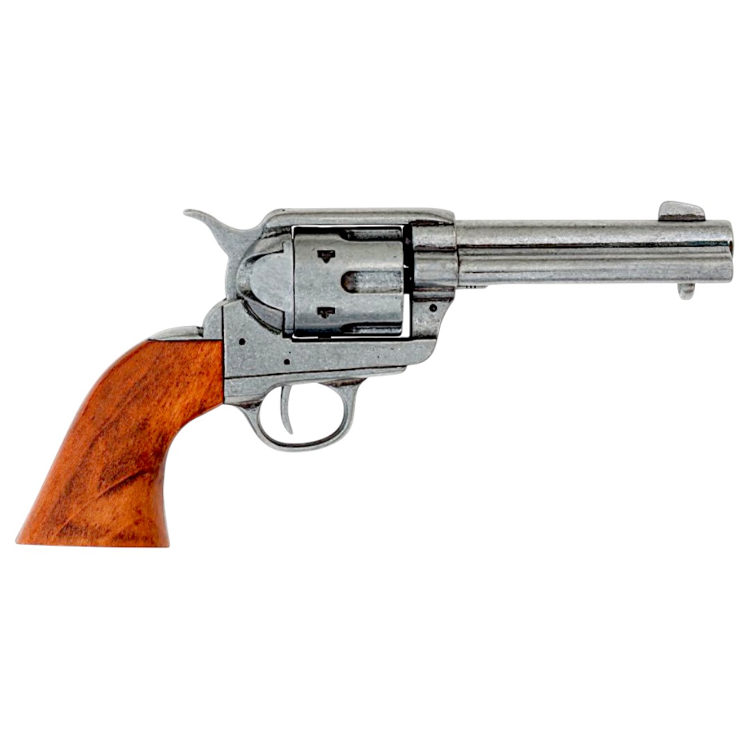 Réplica do revólver Peacemaker calibre .45 prateado 1186G