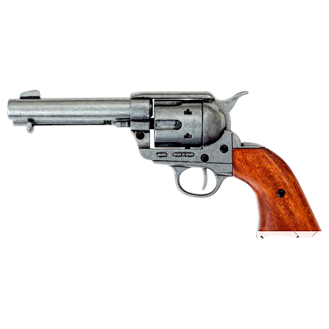 Réplica do revólver Peacemaker calibre .45 prateado 1186G