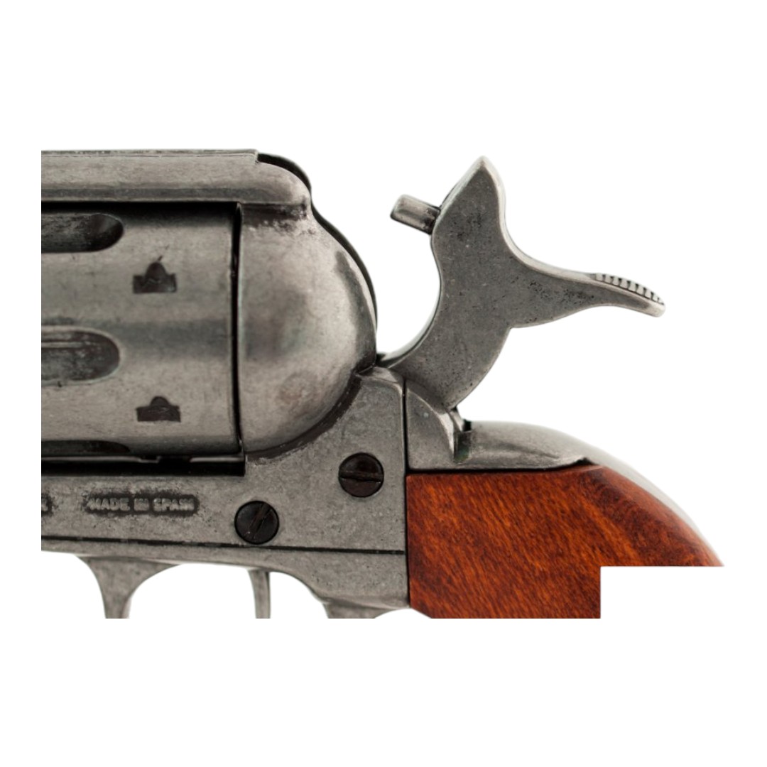 Réplica do revólver Peacemaker calibre .45 prateado 1186G