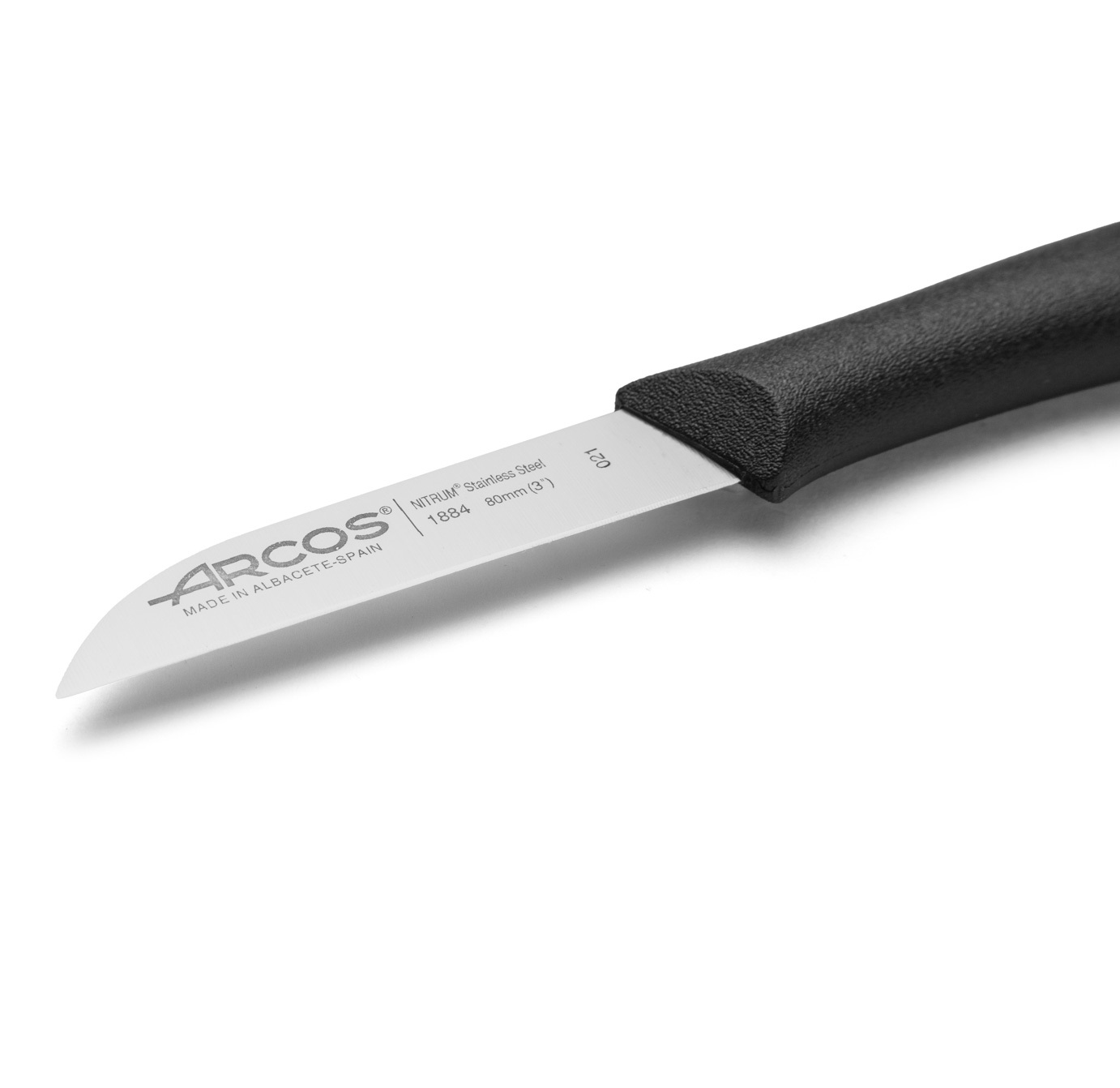 Couteaux d'office Arcos Nova, lame plate de 80 mm et manche en polypropylène, couleurs assorties, lot de 36.