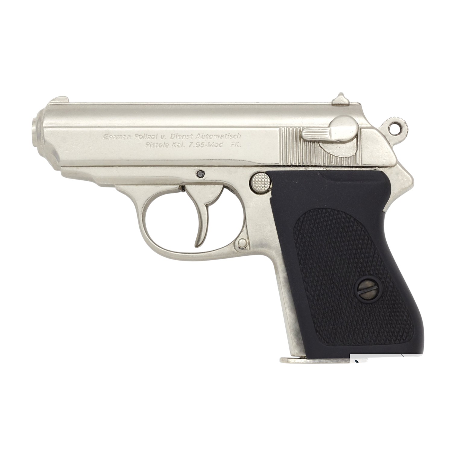 Pistola automática Alemanha 1929 com acabamento niquelado Denix