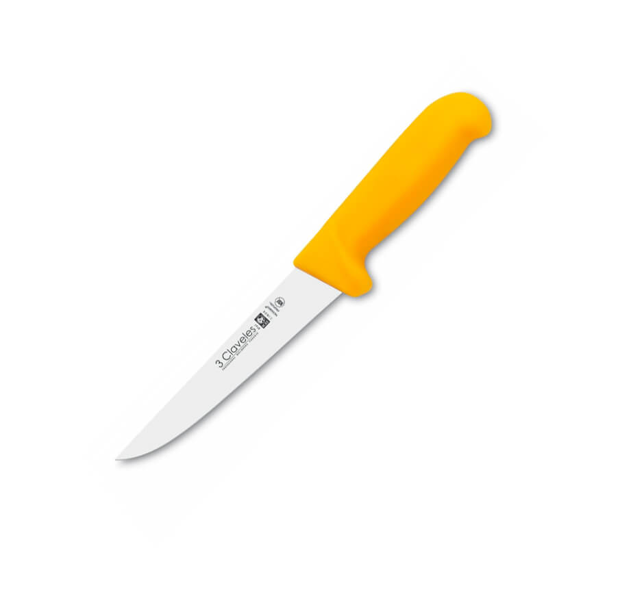 3 Claveles Cuchillo deshuesador ancho con hoja de 18 cm y mango a...