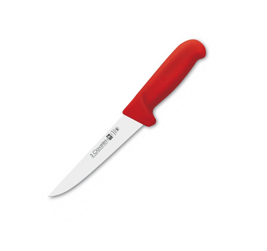 3 Claveles Cuchillo deshuesador ancho con hoja de 18 cm y mango r...