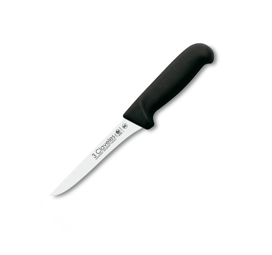 3 Claveles Cuchillo deshuesador recto con hoja de 15 cm y mango n...