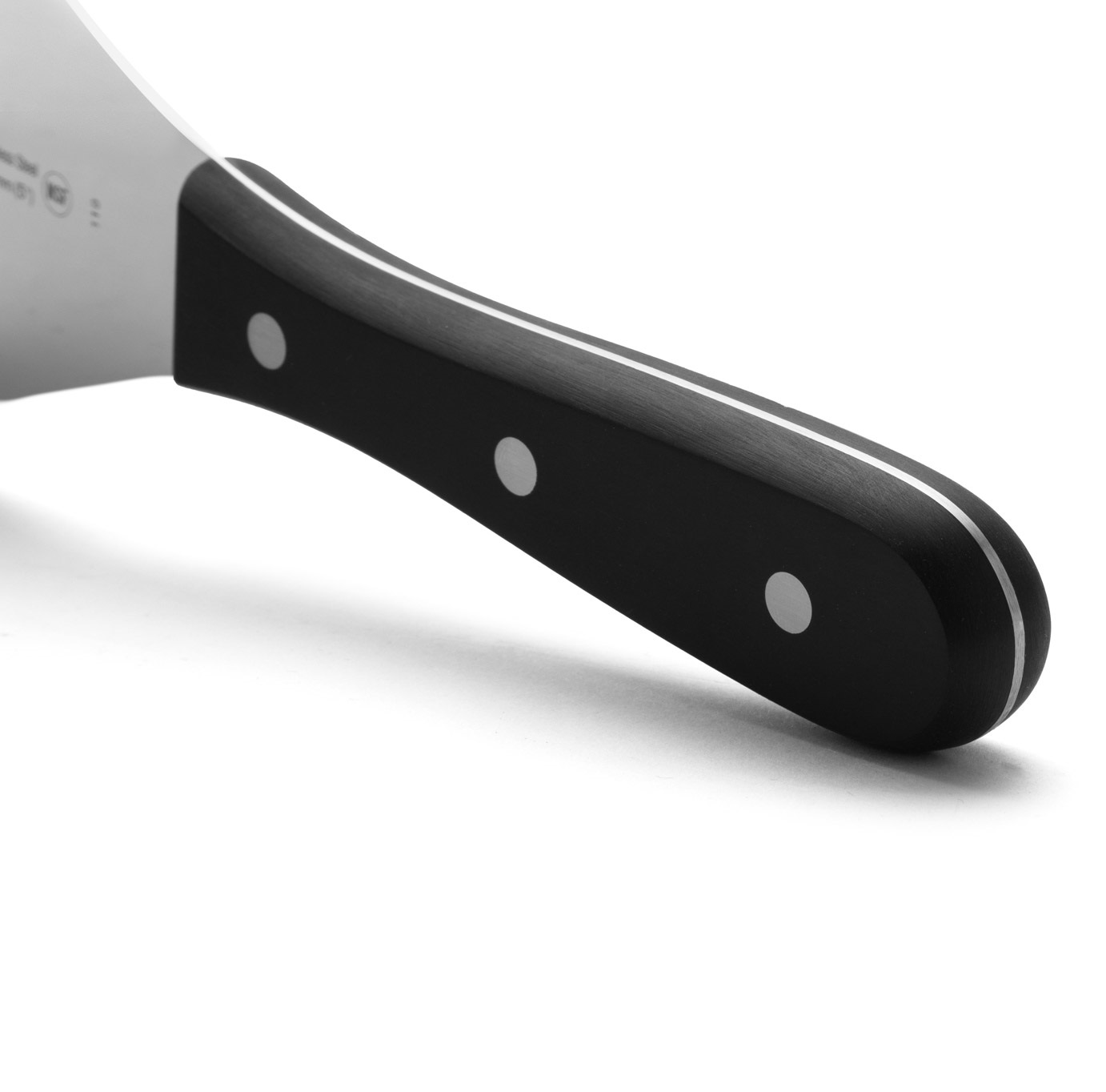 Espátula triangular Arcos Universal polioximetileno negro y hoja 125 x 120 mm