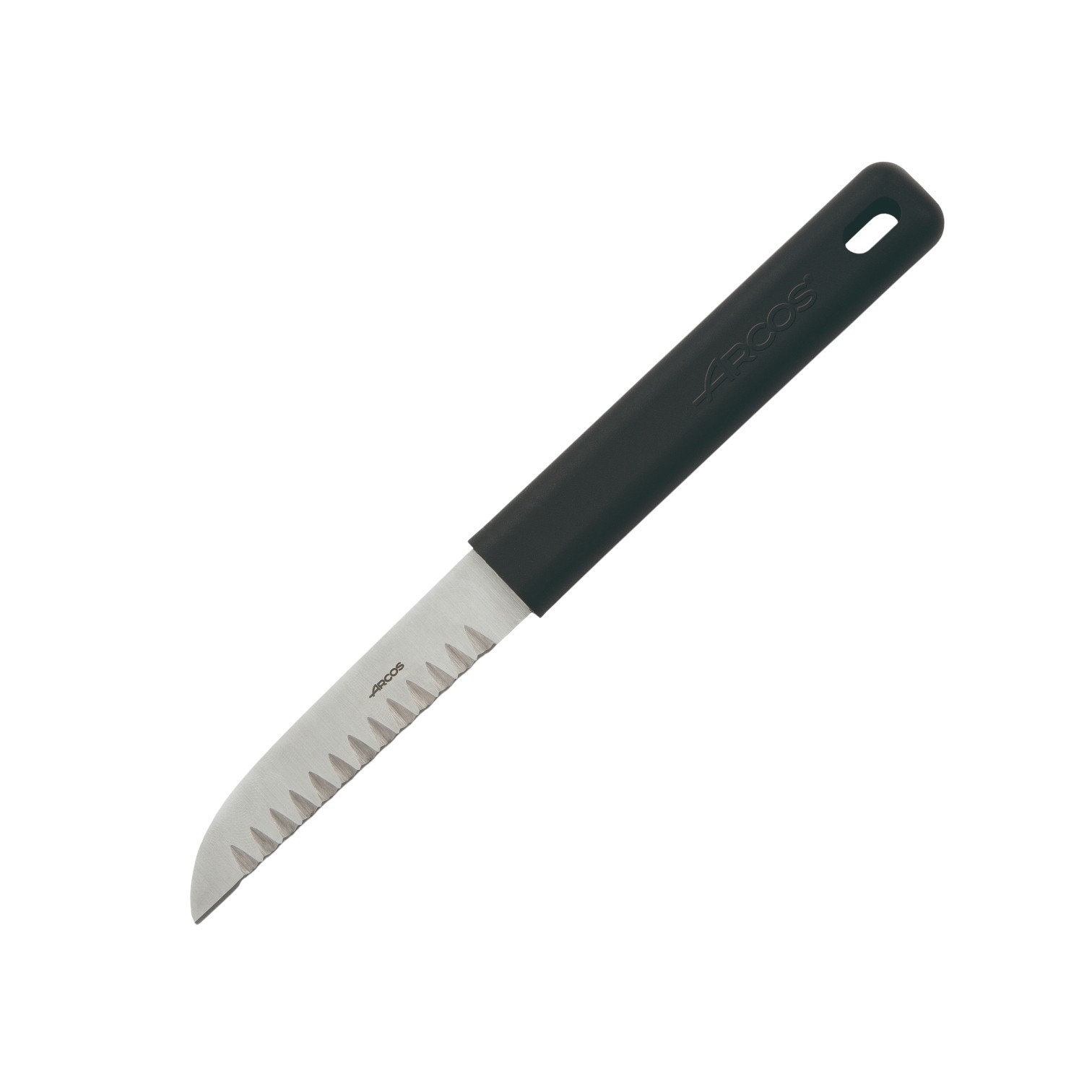 Arcos fruit decorator with 75mm blade with triangular notches and black polypropylene handle