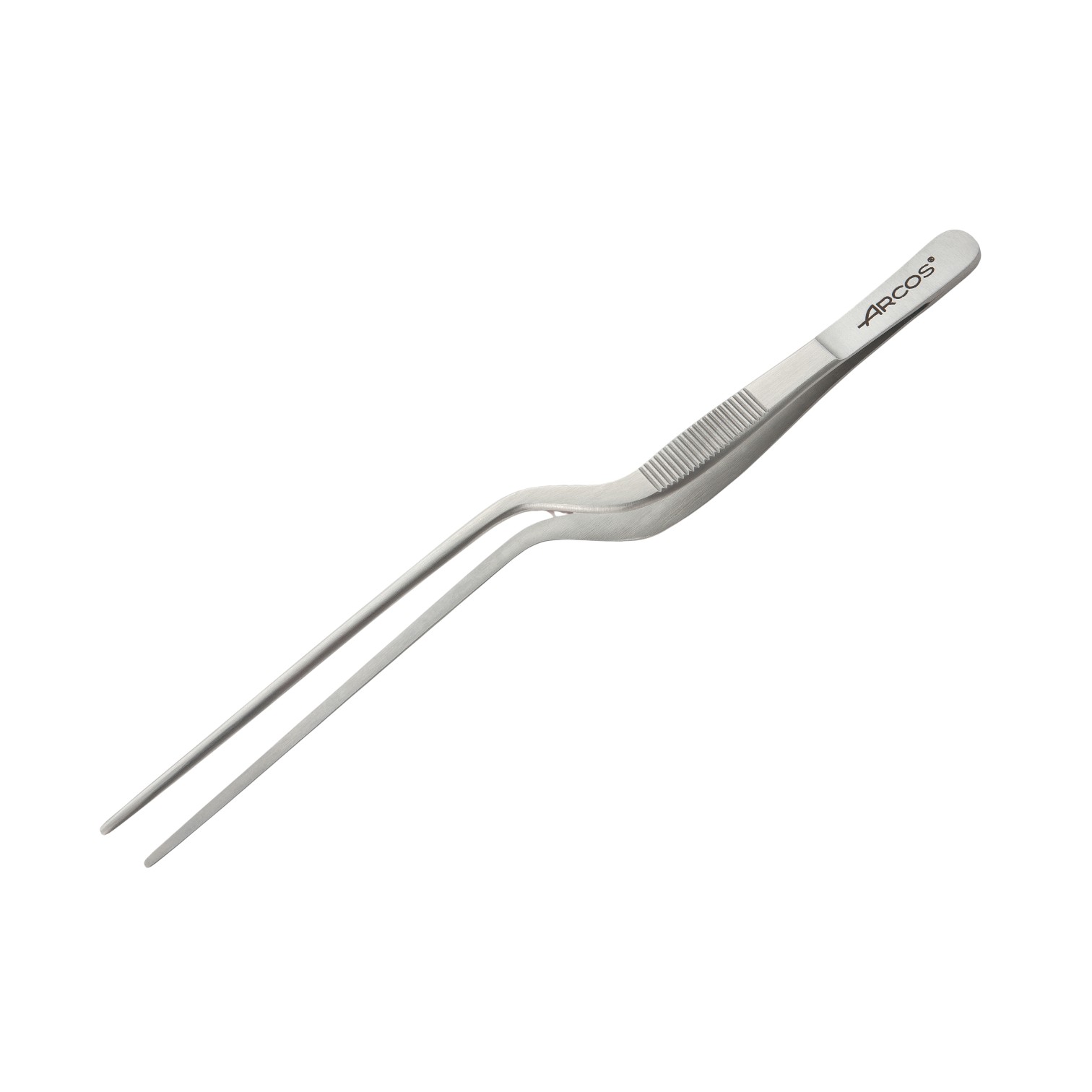 Pinça de cozinha Arcos com ponta estreita e angular, em aço inoxi...