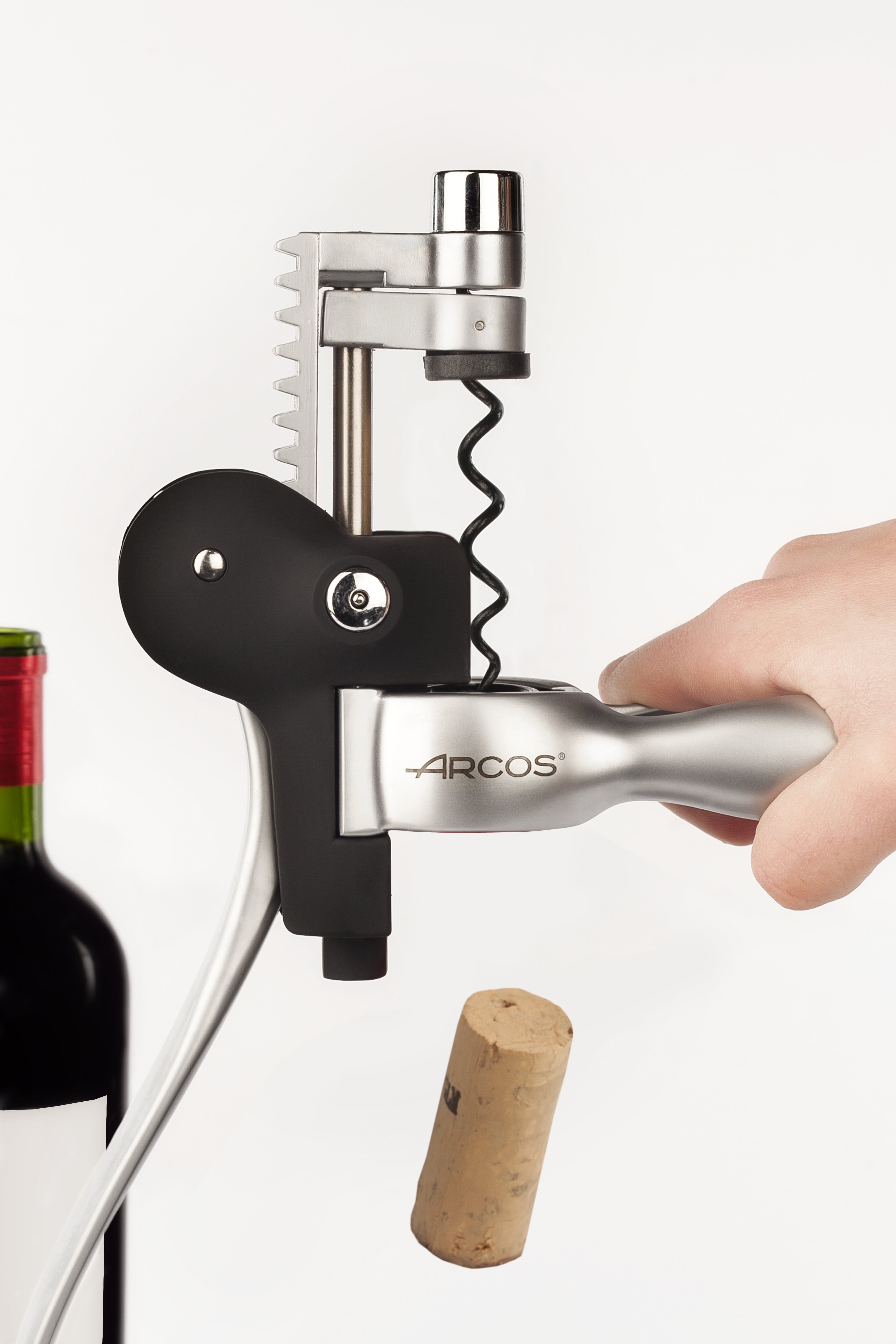 Arcos professional corkscrew with foil cutter made of zinc and ABS
