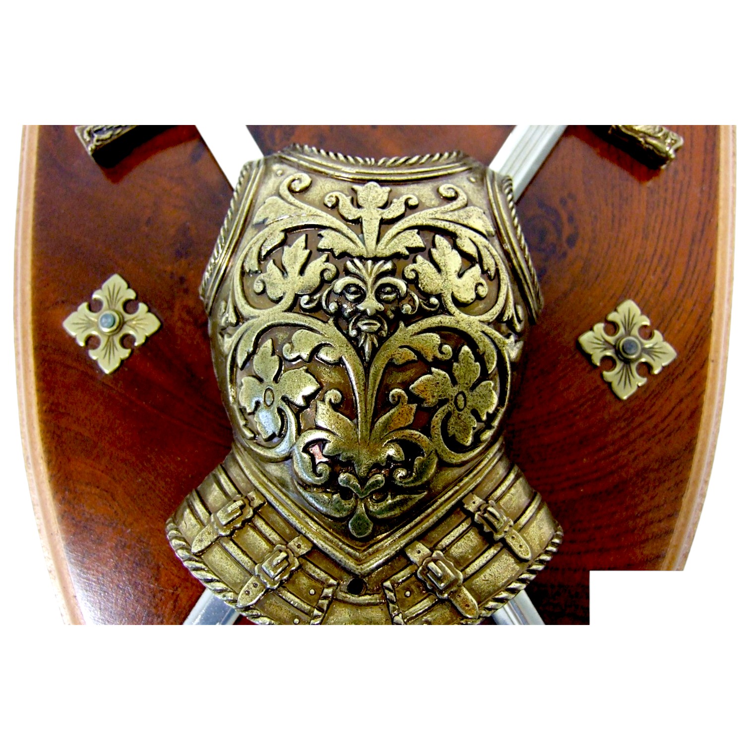 Panoply with cuirass and 2 swords