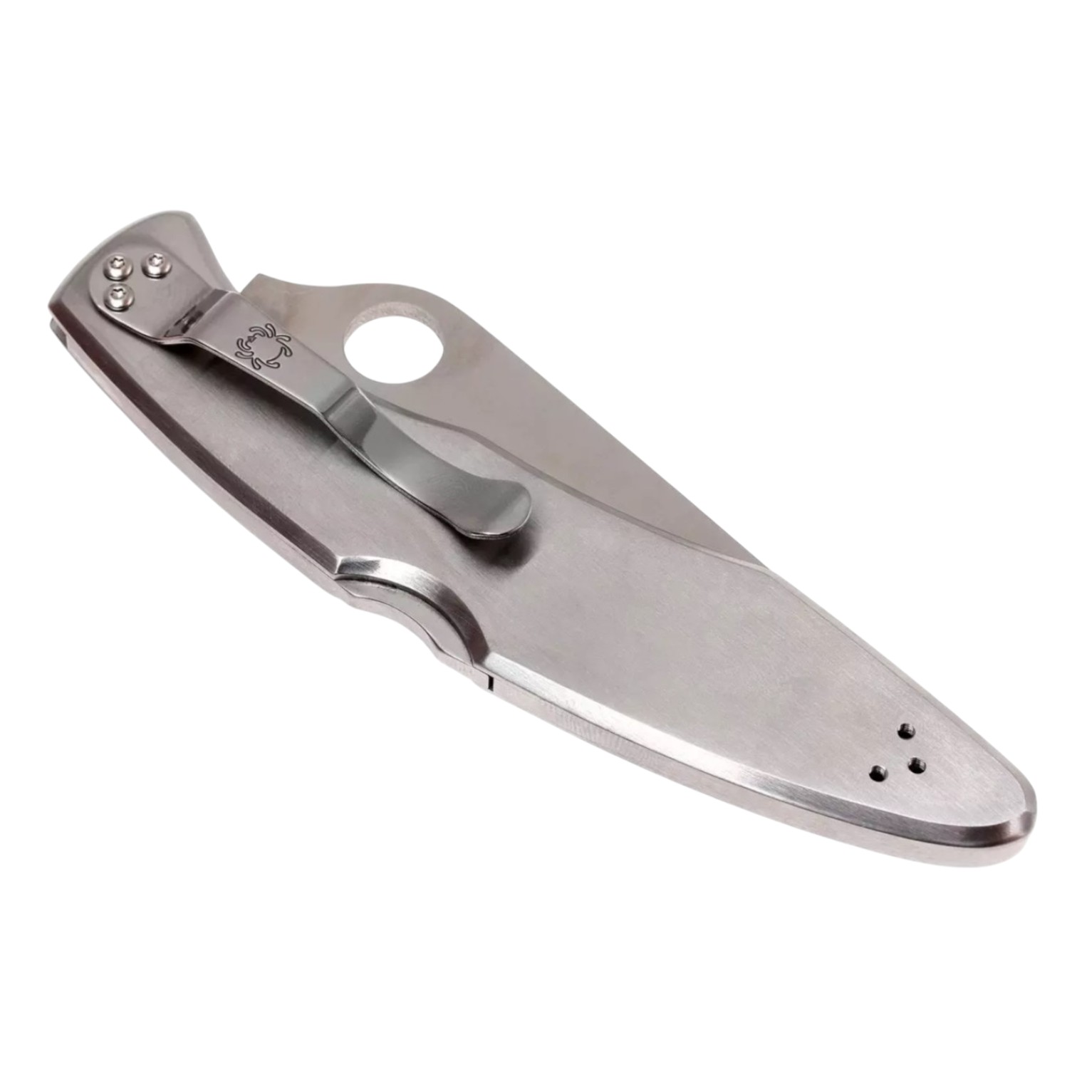 Couteau de poche Spyderco Police C07S en acier inoxydable, lame dentelée en acier VG10 et manche en acier inoxydable
