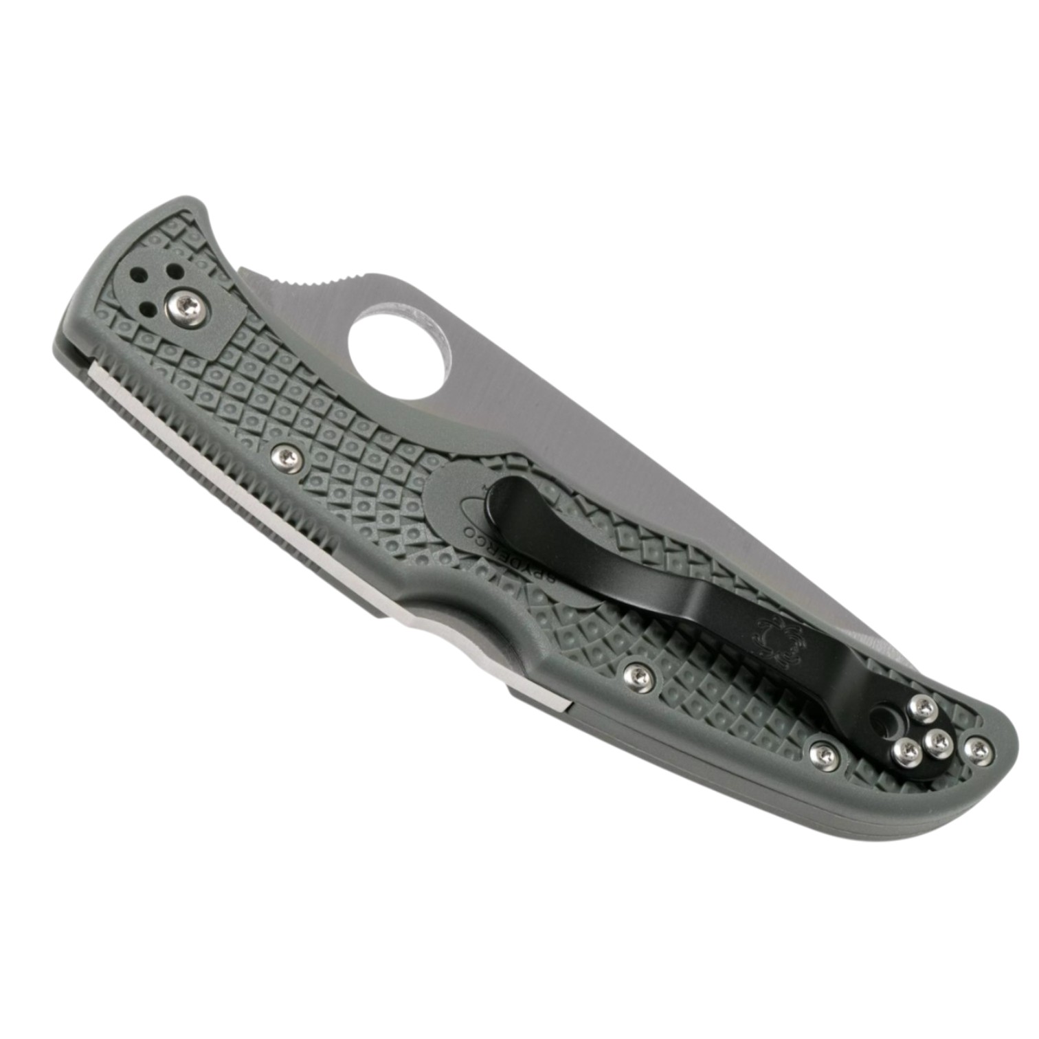 Spyderco Endura 4 C10PSFG, knife with VG10 blade with semi-serrated edge and green FRN handle