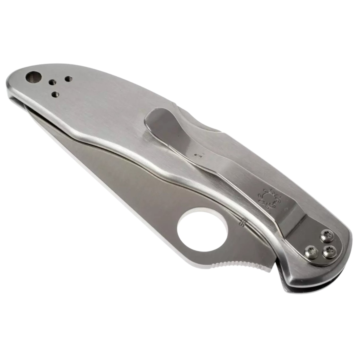 Couteau Spyderco Delica 4 en acier inoxydable C11P, lame plate VG10 et manche en acier inoxydable