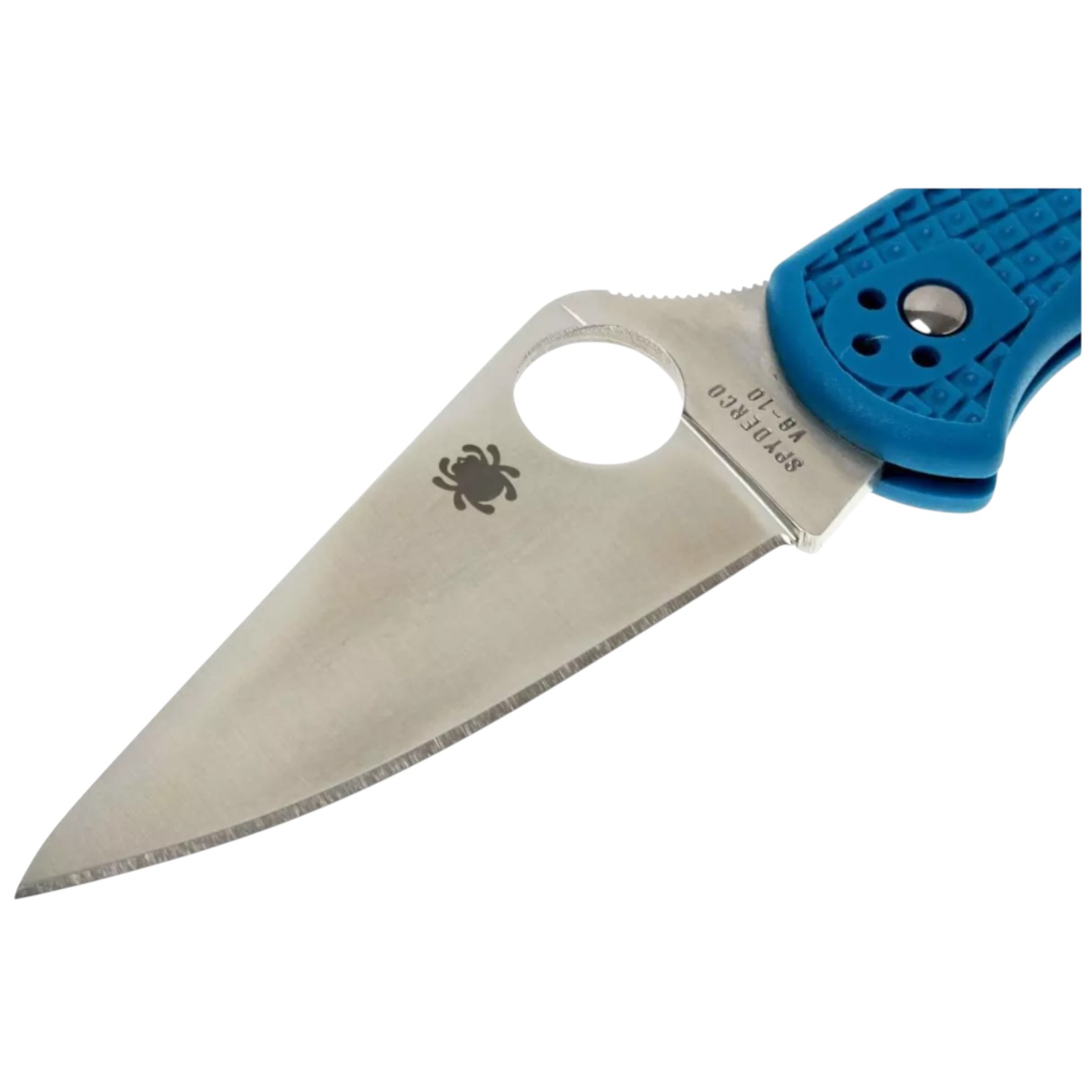 Spyderco Delica 4 C11FPBL, VG10 plain edge folding knife with blue FRN handle