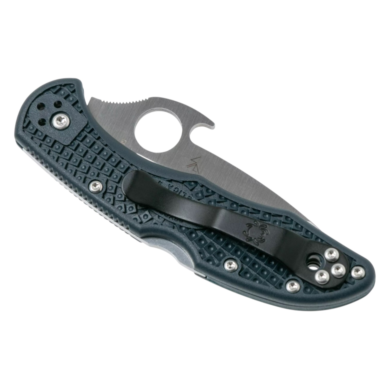 Spyderco Delica 4 C11FPGY, VG10 flat edge knife with gray FRN handle