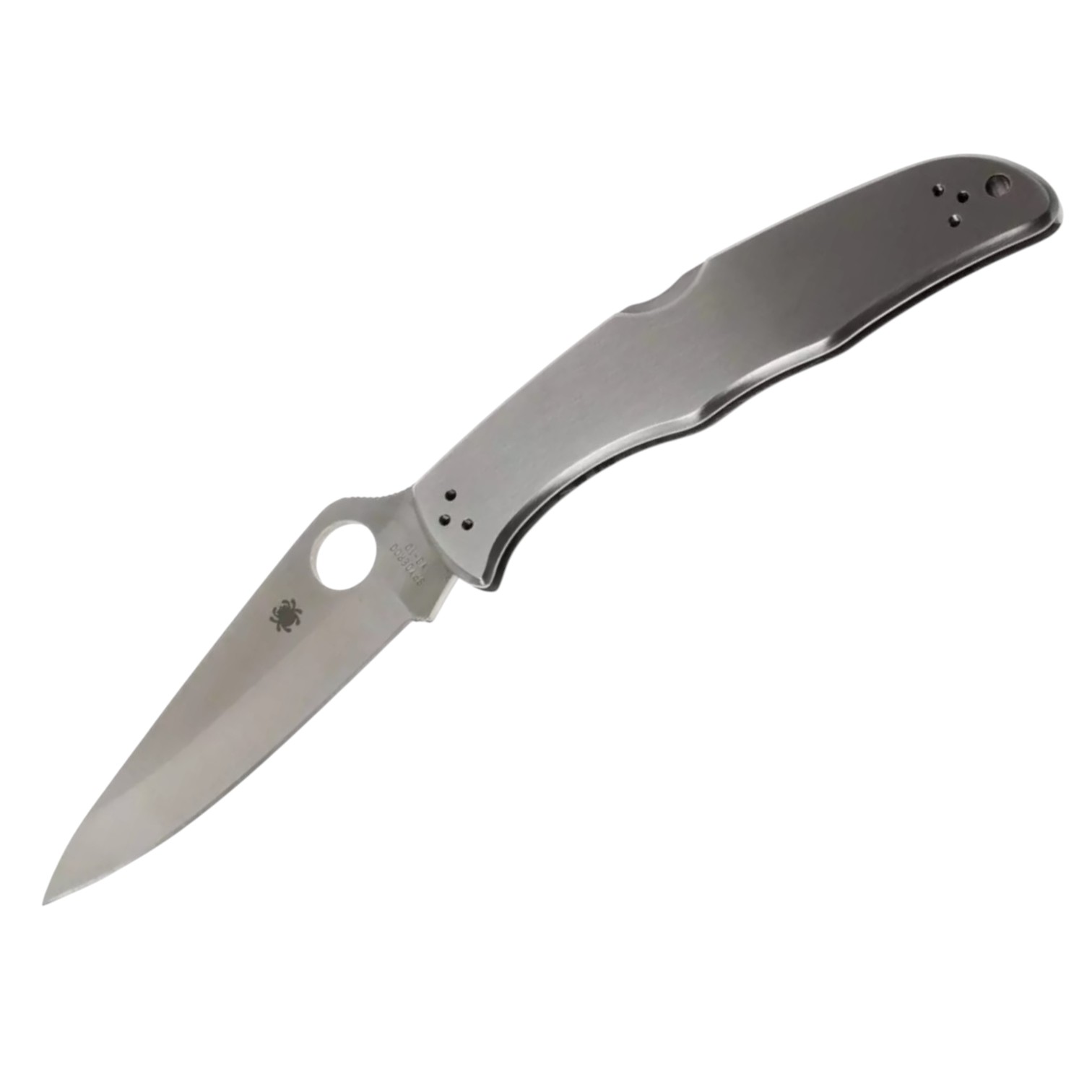 Spyderco Endura 4 C10P navaja con mango de acero inoxidable y hoja plana