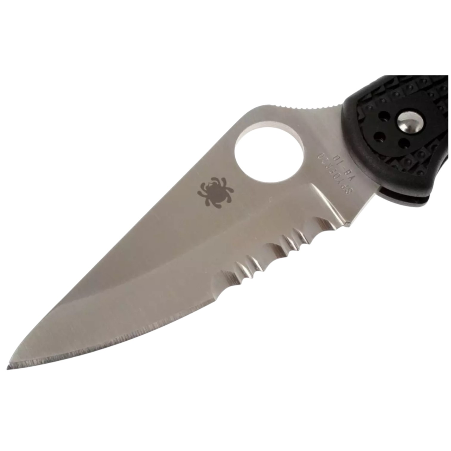 Spyderco Delica 4 C11PSBK navaja lockback con mango de FRN negro y filo semi serrado