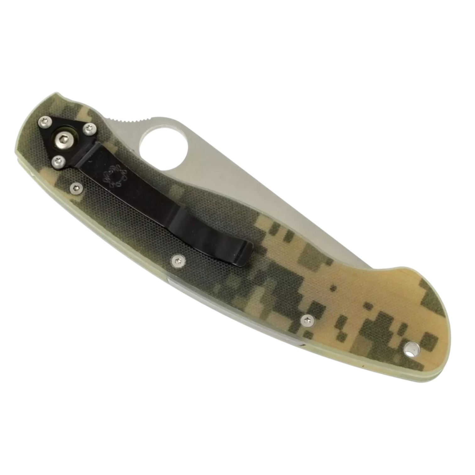 Spyderco Military Camouflage C36GPCMO navaja táctica con mango de G-10 camo y hoja con filo plano