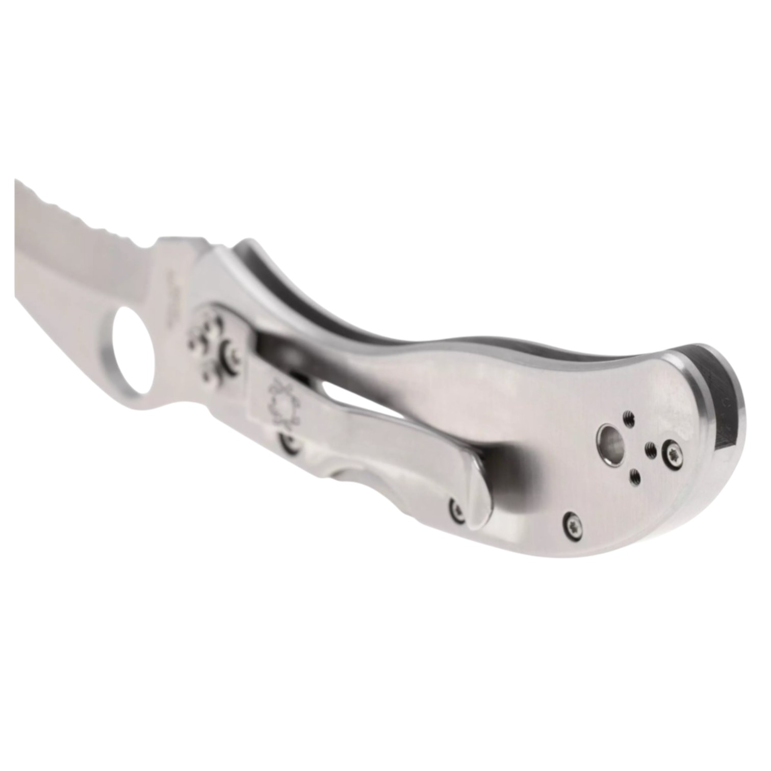 Spyderco C08S Harpy con hoja de VG10 dentada de 7 cm y mango de acero inoxidable