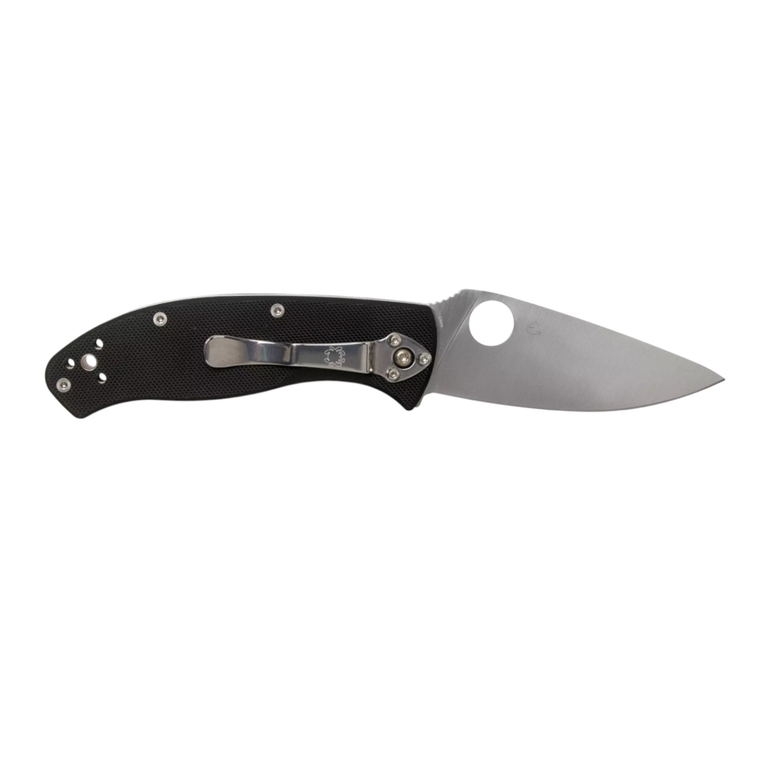 Spyderco Tenacious C122GP navaja con filo plano y mango de G10 negro y clip multiposición