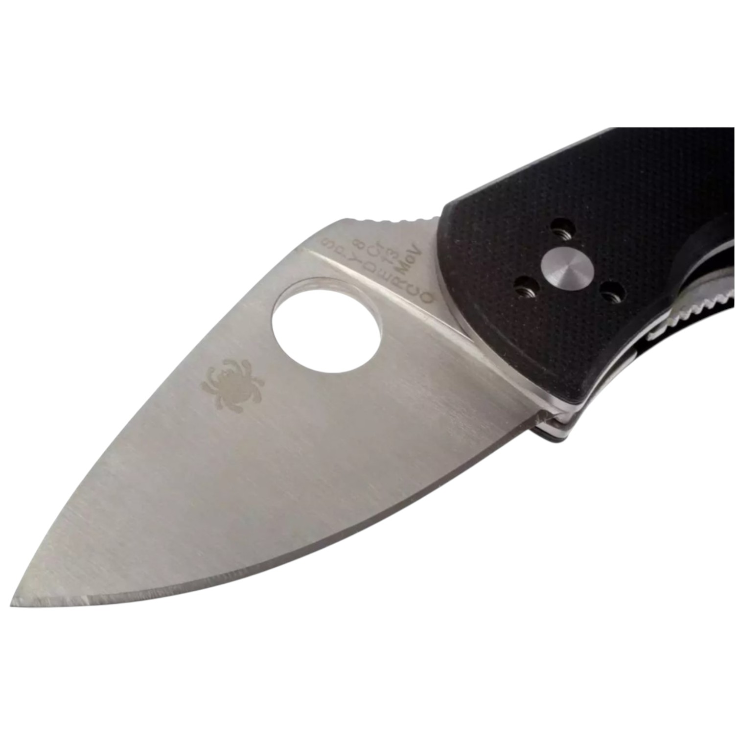 Canivete Spyderco Ambitious C148GP, com lâmina lisa, cabo e clipe em G10 preto.