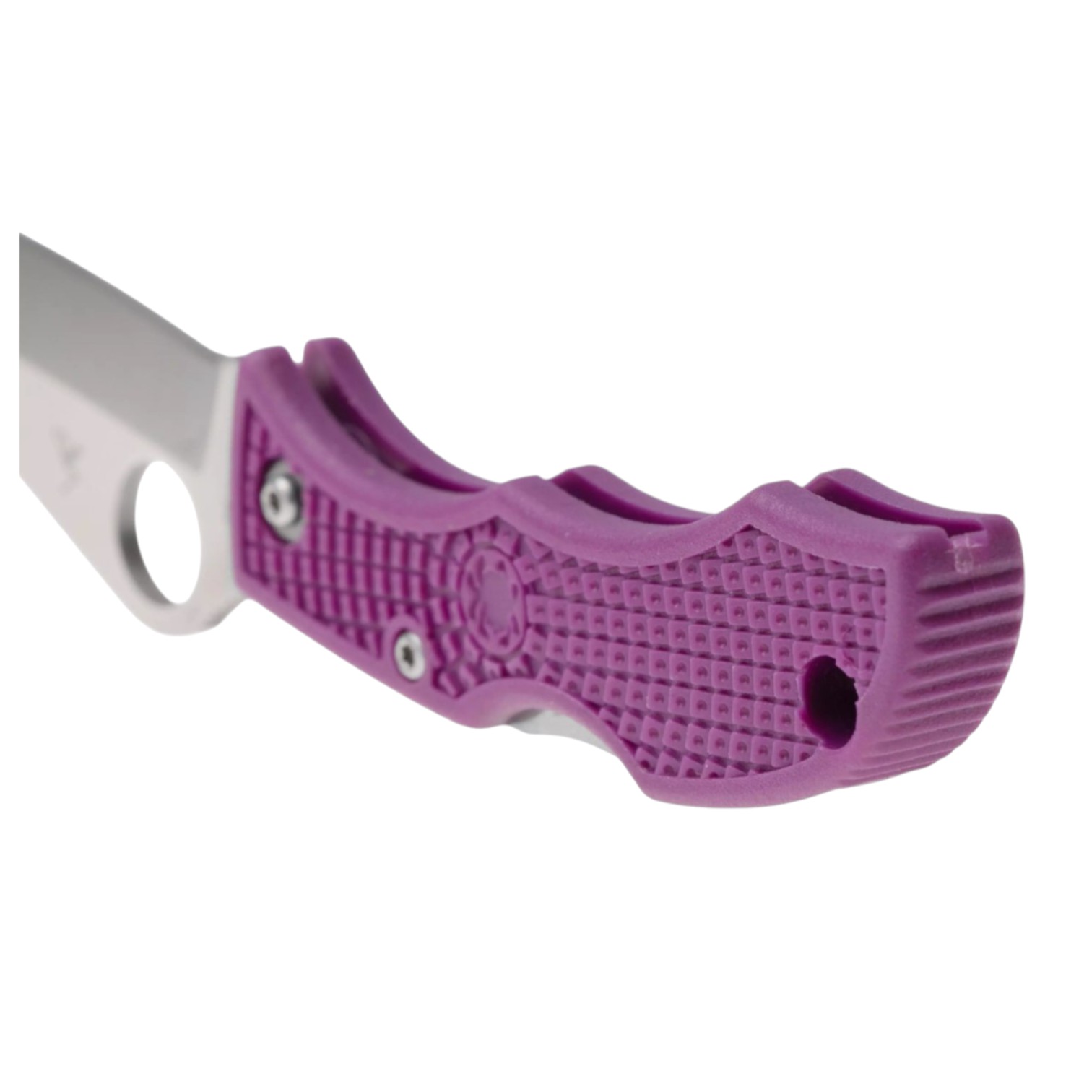 Spyderco Ladybug Purple LPRP3 navaja de bolsillo con hoja de VG10 de 4.9 cm y mango dr FRN lila