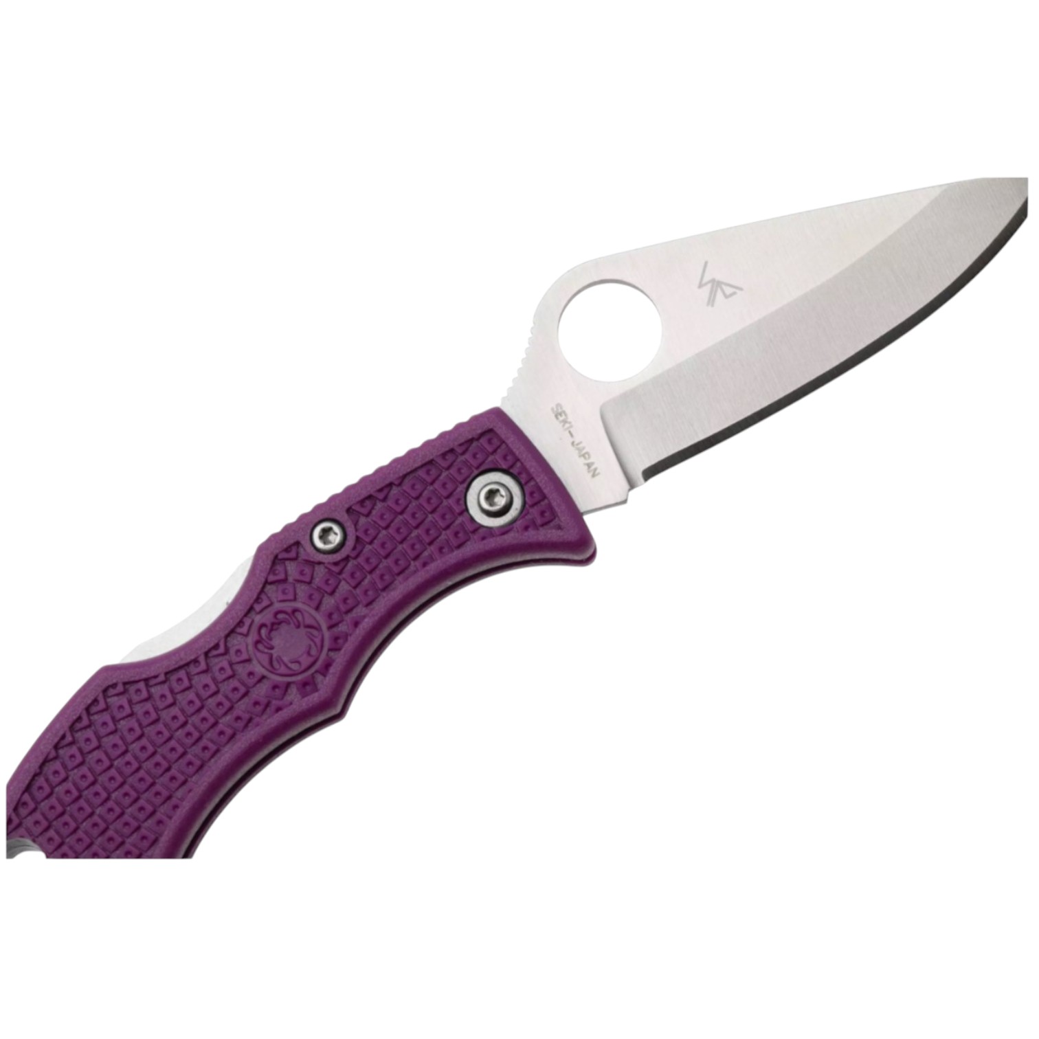 Spyderco Ladybug Purple LPRP3 navaja de bolsillo con hoja de VG10 de 4.9 cm y mango dr FRN lila