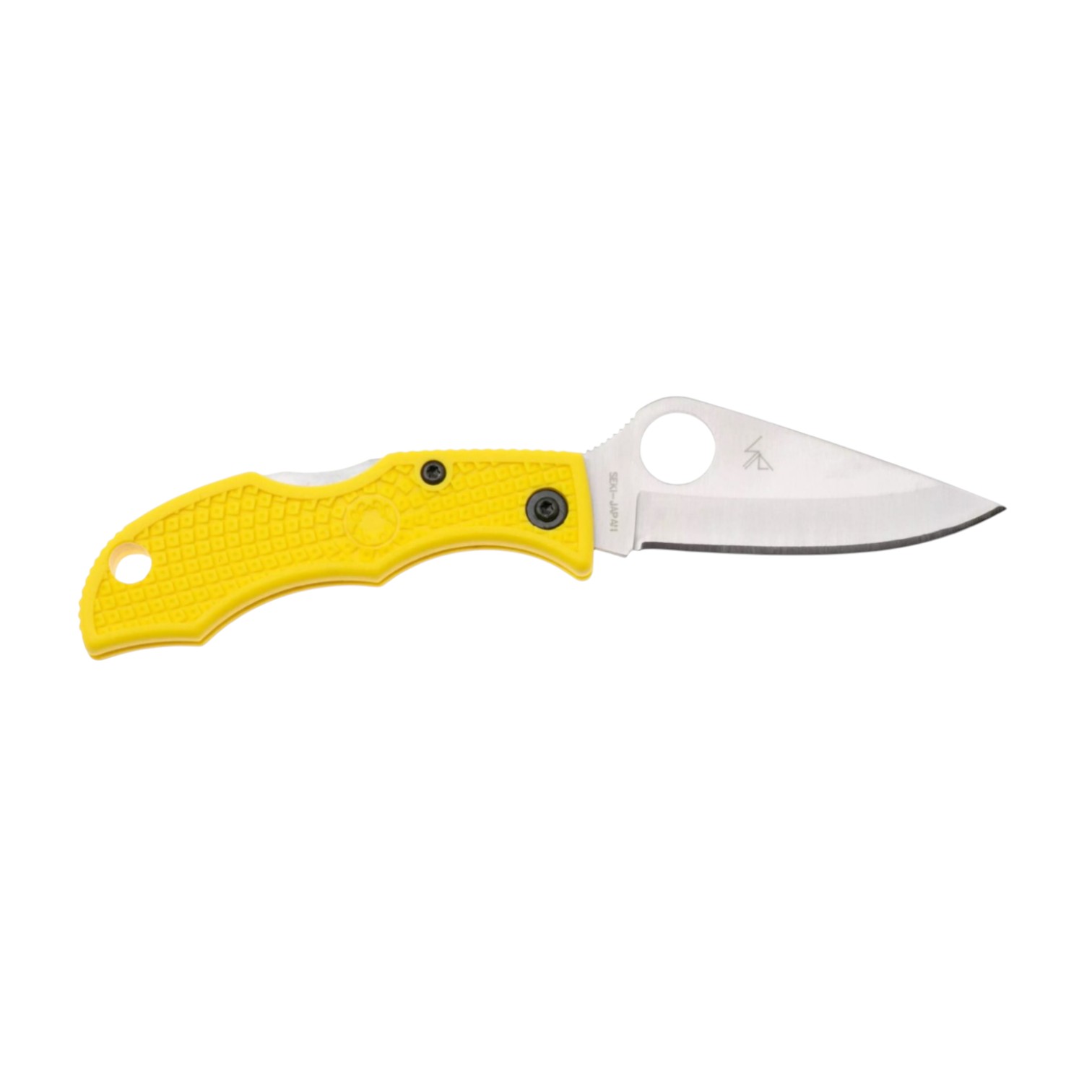 Navaja Spyderco Ladybug 3 Salt lightweight LYLP3 con hoja de acero H1 filo plano y mango de FRN amarillo